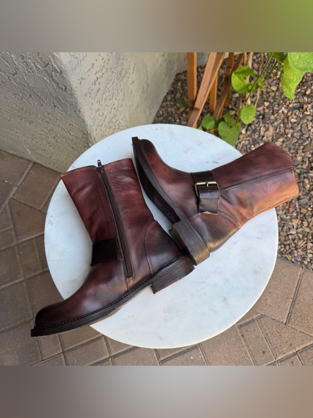 Vintage Foundry Co. Anya Leather Biker Boots - Picture 6 of 9
